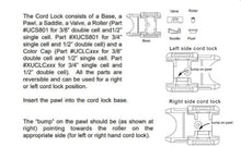 Comfortex Cellular and Pleated Shade Cord Lock - For 1 7/8