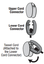 Hunter Douglas Ultraglide Cord Connector - Lower Portion