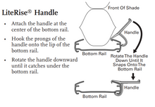 Hunter Douglas Bottom Rail Handle for Cordless LiteRise Cellular Shades with a 1 7/8