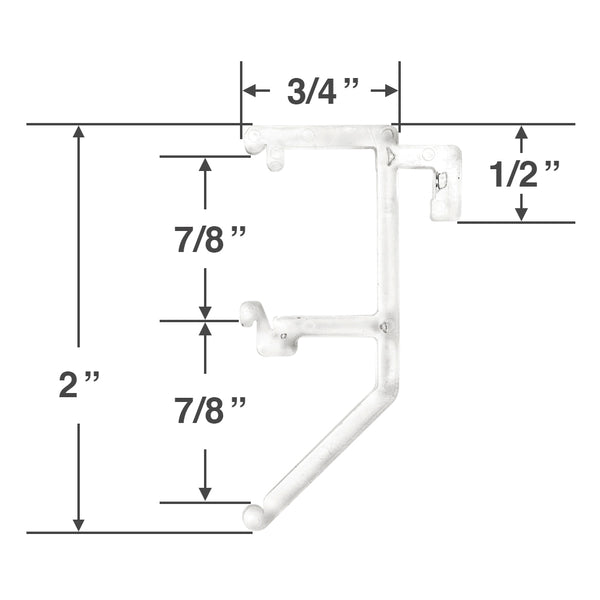 3 Day Blinds Valance Clip for 1" Mini Blinds