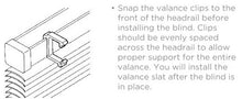 3 Day Blinds Valance Clip for 1