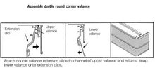Graber and Bali Valance Extension Clip for Vertical Blinds with Double Valances