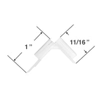 Plastic Valance Corner for Wood and Faux Wood Blinds - For Two Grooves