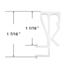 Slotted Groove Valance Clip for Wood and Faux Wood Valances - 1 7/16