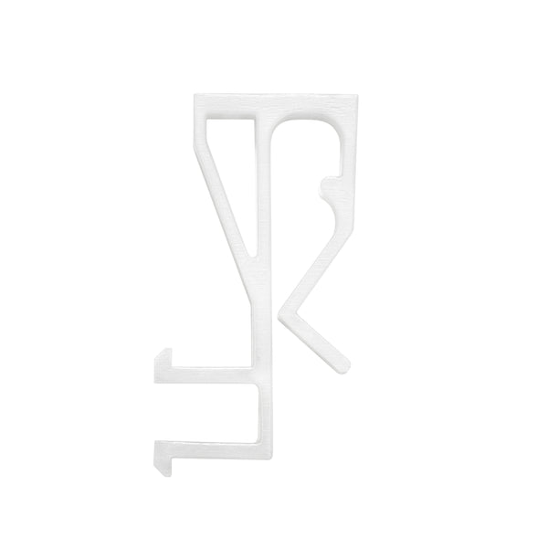 Slotted Groove Valance Clip for Wood and Faux Wood Valances - 1 7/16