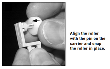 Hunter Douglas Rail Carrier Bearing for Vertiglide Vertical Cellular Shades