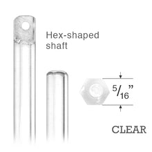 Clear Plastic Tilt Wand for Horizontal Blinds - Hexagon Shaped