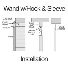 Hunter Douglas Clear Plastic Ribbed Tilt Wand for Horizontal Blinds